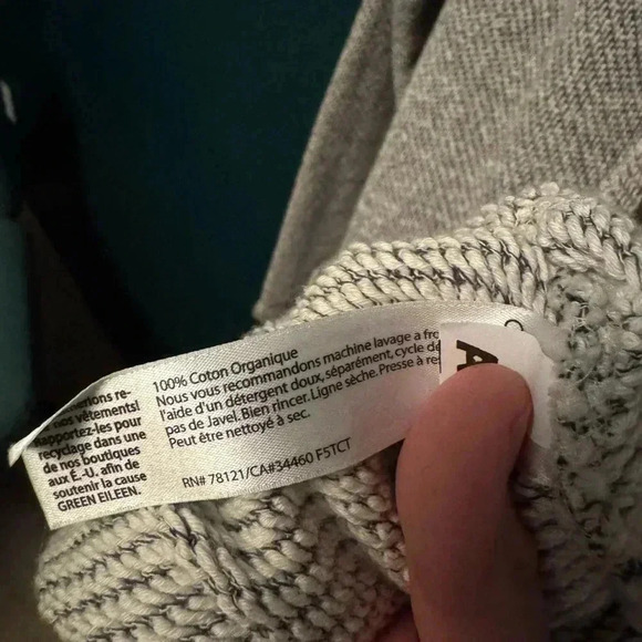 Eileen Fisher Organic Cotton Terry Zip Jacket in Ash Gray Women’s Size M‎ - Picture 3 of 4